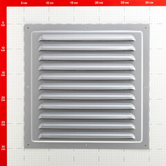 Решетка вентиляционная стальная Ore 250х250 мм серая - фото 3