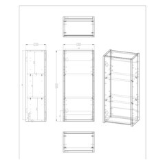 Пенал Aquaton Сканди 35 см подвесной белый/дуб рустикальный - фото 7