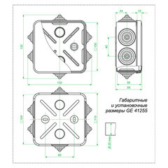 Коробка распределительная 100х100х50 мм IP55 Greenel (GE41255) - фото 2