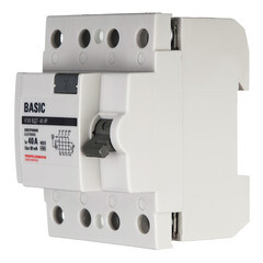 УЗО EKF Basic ВДТ-40 40А 3P+N тип AC 30 мА 4,5 кА (elcb-4-40-30e-sim) - фото 3