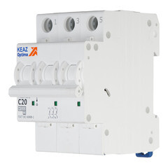 Автоматический выключатель модульный КЭАЗ OptiDin BM63 3P 20А тип C 4,5 кА 230/400 В (326813) - фото 3