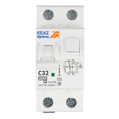 Автомат дифференциальный КЭАЗ OptiDin D63 32А 1P+N тип AC 30 мА 4,5 кА (328101) - фото 1