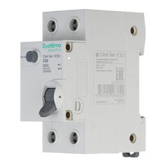 Автомат дифференциальный Systeme Electric City9 Set АВДТ 20А 1P+N тип AC 30 мА 4,5 кА (C9D34620) - фото 2