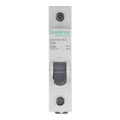 Изображение товара Автоматический выключатель модульный Systeme Electric City9 Set 1P 16А тип C 4,5 кА 230 В (C9F34116)
