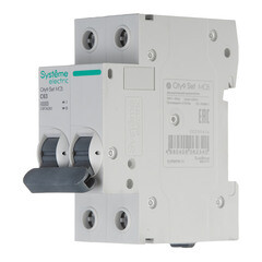 Автоматический выключатель модульный Systeme Electric City9 Set 2P 63А тип C 4,5 кА 230 В (C9F34263) - фото 3