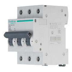 Автоматический выключатель модульный Systeme Electric City9 Set 3P 16А тип C 4,5 кА 230 В (C9F34316) - фото 3