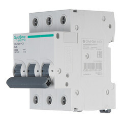 Автоматический выключатель модульный Systeme Electric City9 Set 3P 25А тип C 4,5 кА 230 В (C9F34325) - фото 3