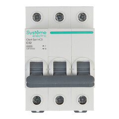 Изображение товара Автоматический выключатель модульный Systeme Electric City9 Set 3P 32А тип C 4,5 кА 400 В (C9F34332)