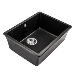 Мойка для кухни Florentina Вега 54х42х22 см встраиваемая с сифоном кварц антрацит - фото 3
