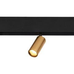 Изображение товара Светодиодный трековый светильник магнитный Elektrostandard Slim Magnetic 2700-6500К 5 Вт 1 кв.м умный черный/латунь (a063531)