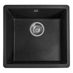 Изображение товара Мойка для кухни Florentina Вега 44х42х22 см встраиваемая с сифоном кварц антрацит