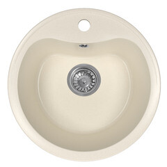 Изображение товара Мойка для кухни Dr.Gans Дора d44х22 см врезная с сифоном искусственный камень латте