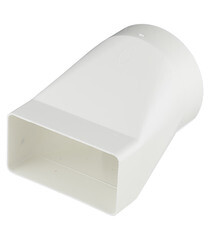 Соединитель эксцентриковый пластиковый для плоских воздуховодов 55х110 мм с круглыми d100 мм - фото 2