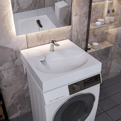 Раковина на стиральную машину Paola Liguria 60х60 см (00-00004475) - фото 5