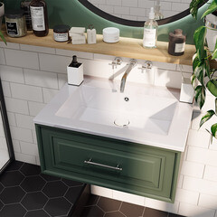 Раковина для тумбы Paola Parma 65 см литьевой мрамор (00-00008248) - фото 8