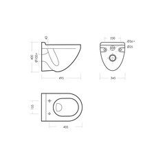 Унитаз подвесной Sanita Luxe Аттика с сиденьем дюропласт микролифт (WC.WH/Attica/DM/WHT.G/S1) - фото 3
