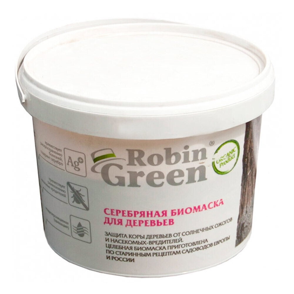 Изображение товара Побелка для деревьев Робин Грин Серебряная биомаска 3,5 кг
