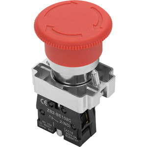 Кнопка грибок Düwi BS542 250 В IP40 с фиксацией поворотная красная ...