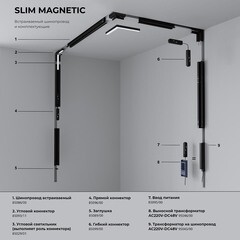Ввод питания для магнитного шинопровода Elektrostandard Slim Magnetic белый (a061245) - фото 2