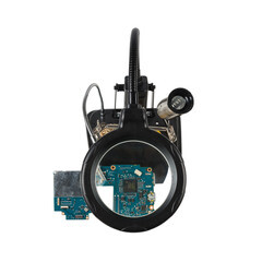 Держатель Rexant Третья рука Мастер с LED подсветкой и лупой х3 (12-0258) - фото 2