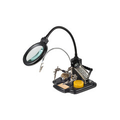Изображение товара Держатель Rexant Третья рука Мастер с LED подсветкой и лупой х3 (12-0258)
