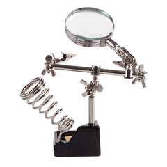 Держатель Rexant Третья рука с лупой х2.5 (12-0252) - фото 4