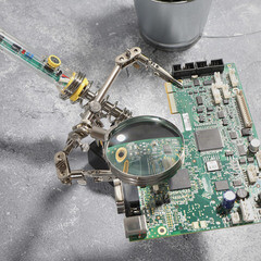 Держатель Rexant Третья рука с лупой х2.5 (12-0252) - фото 7