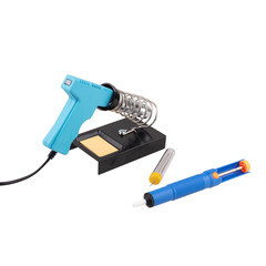 Паяльник-пистолет электрический Rexant 30/70 Вт 230 В с подставкой и оловоотсосом (12-0164) - фото 11