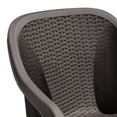 Кресло пластиковое Heniver Roma шоколад 560х600х768 мм (SPC-050) - фото 2