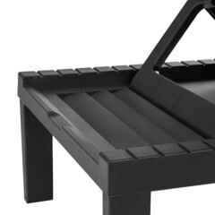 Шезлонг складной Progarden HAITI антрацит 1950х780х650 мм (11991) - фото 2