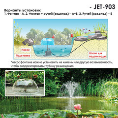 Насос фонтанный 3/4 Garden Show с насадками (466403) - фото 5