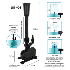 Насос фонтанный 3/4 Garden Show с насадками (466403) - фото 6