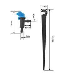 Капельница 1/8 для систем полива Garden Show пластиковая (266140) - фото 3