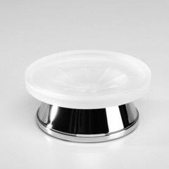 Мыльница для ванной WasserKraft K-2400 настольная металл/стекло хром (K-2429) - фото 2