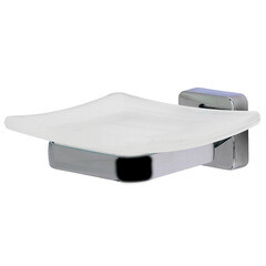 Мыльница для ванной WasserKraft Dill K-3900 с держателем стекло/металл хром (K-3929) - фото 1