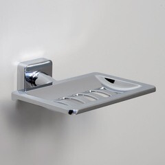 Мыльница для ванной WasserKraft Dill K-3900 с держателем металл хром (K-3969) - фото 3