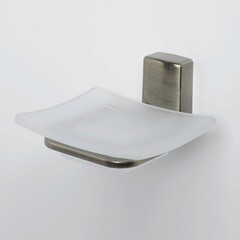 Мыльница для ванной WasserKraft Exter K-5200 с держателем стекло/металл бронза (K-5229) - фото 2