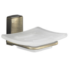 Изображение товара Мыльница для ванной WasserKraft Exter K-5200 с держателем стекло/металл бронза (K-5229)