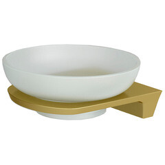 Изображение товара Мыльница для ванной WasserKraft Aisch K-5900 с держателем стекло/металл золото (K-5929)