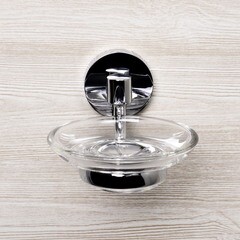 Мыльница для ванной WasserKraft Rhein K-6200 с держателем стекло/металл хром (K-6229) - фото 3