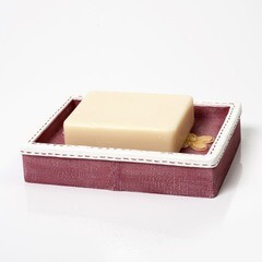 Мыльница для ванной WasserKraft K-6400 настольная полирезин розовая/белая (K-6429) - фото 2