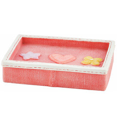 Мыльница для ванной WasserKraft K-6400 настольная полирезин розовая/белая (K-6429) - фото 1