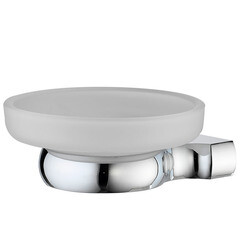 Изображение товара Мыльница для ванной WasserKraft Berkel K-6800 с держателем стекло/металл хром (K-6829)