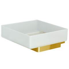 Изображение товара Мыльница для ванной WasserKraft Sauer K-7900 с держателем стекло/металл золото (K-7929)