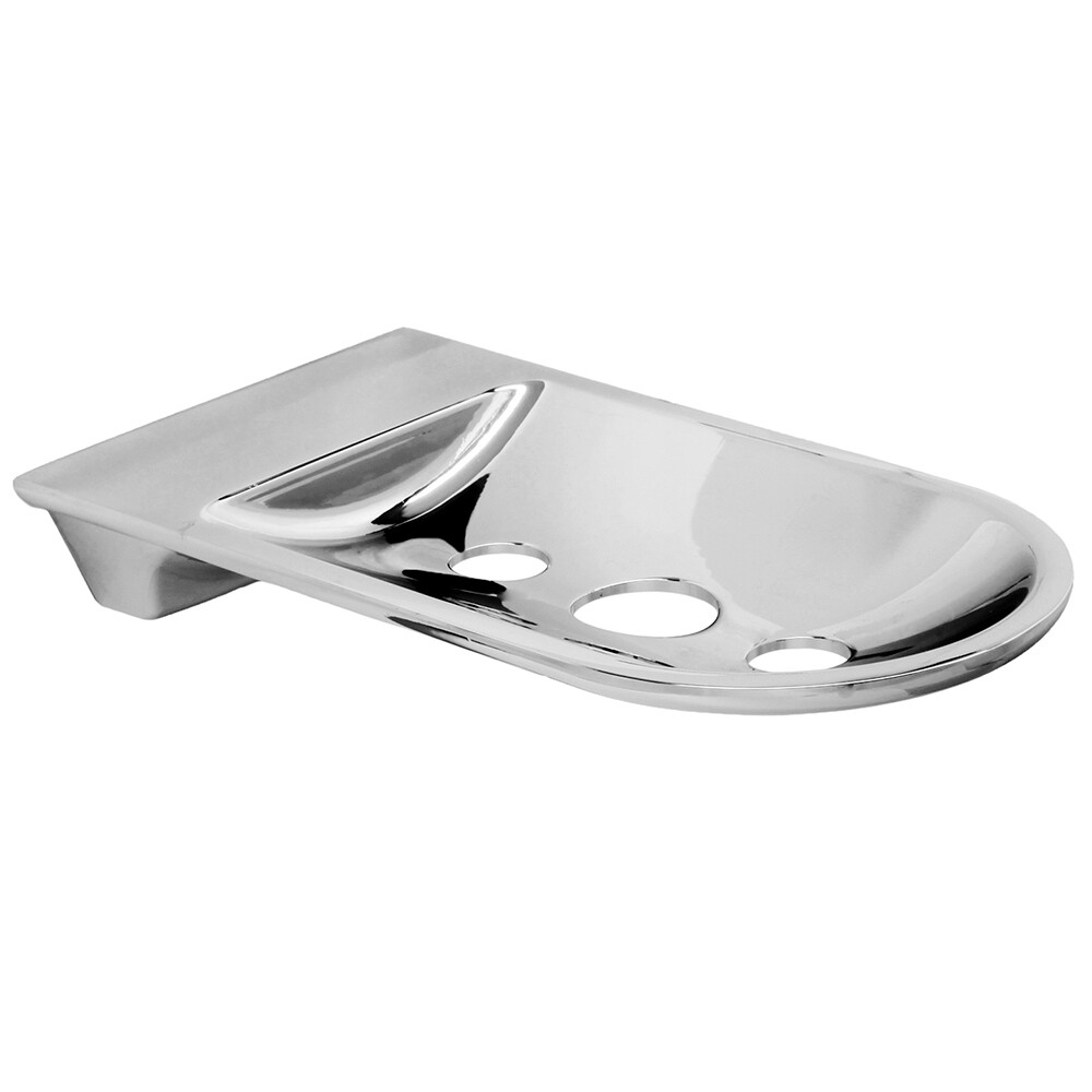 Изображение товара Мыльница WasserKraft Kammel K-8300 из металла с держателем, хром, овальная