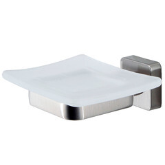 Изображение товара Мыльница для ванной WasserKraft Rhin K-8729 с держателем стекло/металл никель (K-8729)