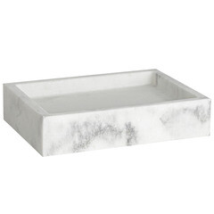 Изображение товара Мыльница для ванной WasserKraft K-9100 настольная полирезин черно-белая (K-9129)