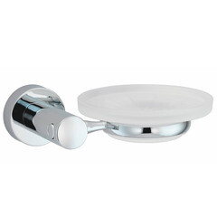 Изображение товара Мыльница для ванной WasserKraft Donau K-9400 с держателем стекло/металл хром (K-9429)