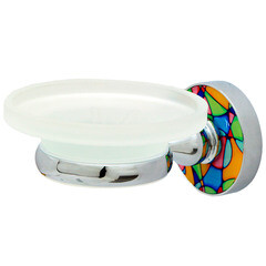 Изображение товара Мыльница для ванной WasserKraft Diemel K-2200 с держателем стекло/металл хром (K-2229)