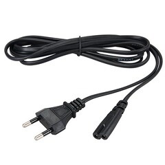 Шнур сетевой с вилкой с разъемом С7 1,9 м ПВС 2х0,75 кв.мм 2,5 А Rexant черный (11-1102) - фото 2